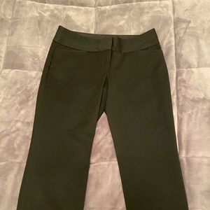 Express Black Straight Leg Cropped Slacks
